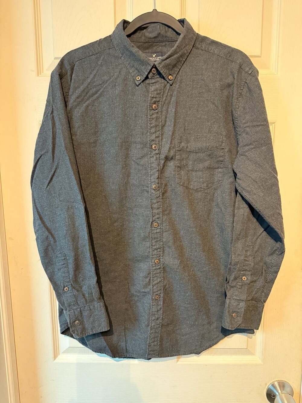 American Eagle Outfitters Seriously Soft Classic Fit Shirt L Gray